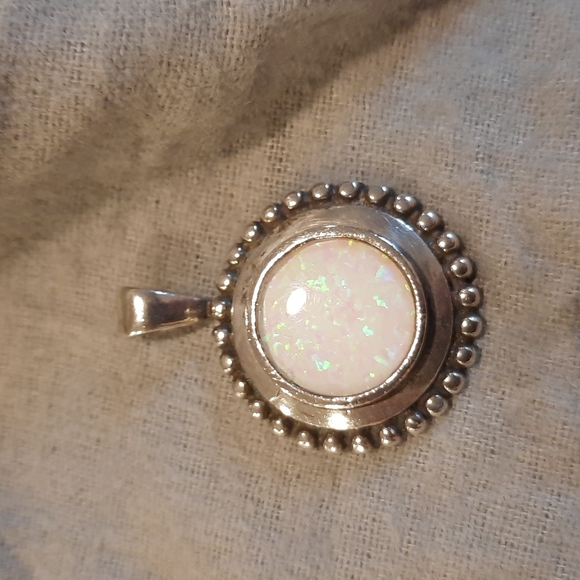 Jewelry - Sterling Pendant with Shimmery Stone